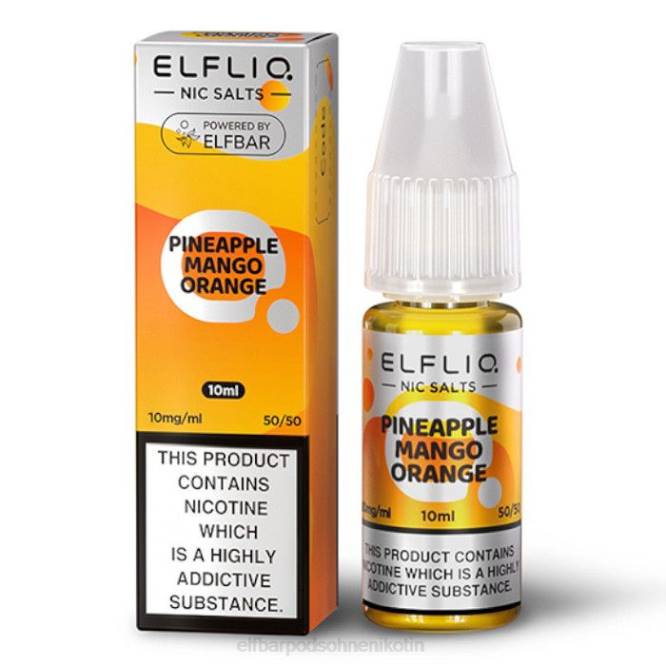 Elflic-Nic-Salze – Ananas-Mango-Orange – 10 ml – 10 mg/ml 6B6P412 ELFBAR - ELFBAR nikotinfrei