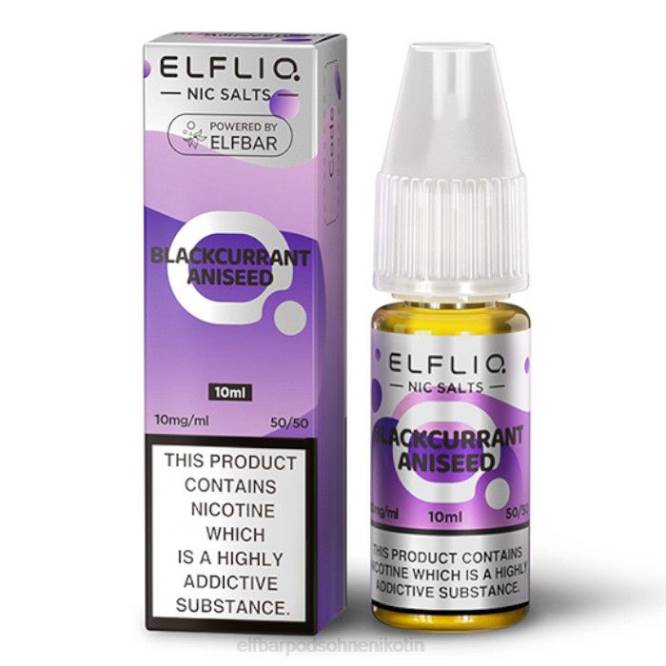 Elflic-Nic-Salze – schwarze Johannisbeer-Anis – 10 ml – 20 mg/ml 6B6P417 ELFBAR - ELFBAR pods gunstig