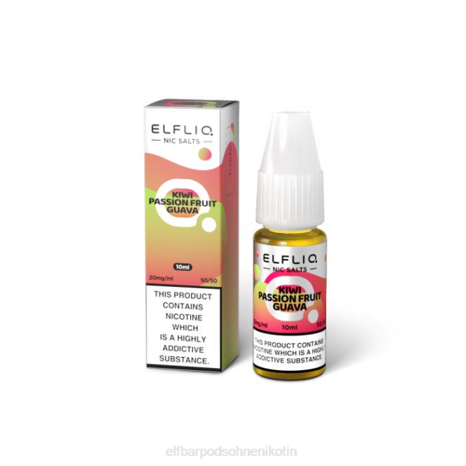 Elfliq Kiwi-Passionsfrucht-Guava-Nic-Salze – 10 ml – 20 mg/ml 6B6P449 ELFBAR - ELF BAR pods zum nachfullen