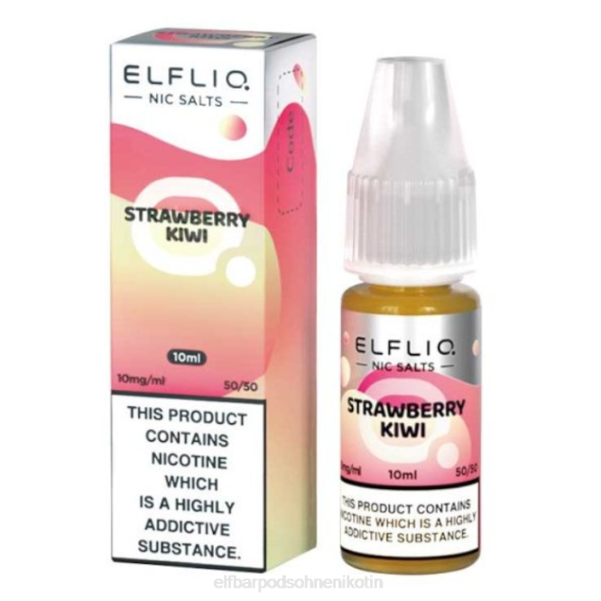 Elfliq Nic Salts – Erdbeer-Kiwi – 10 ml – 10 mg/ml 6B6P419 ELFBAR - ELF BAR pods ohne nikotin Deutschland