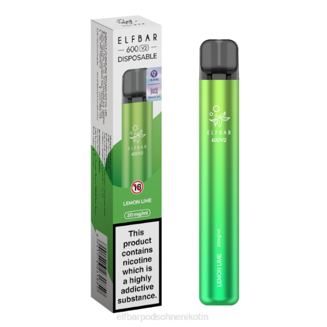 600v2 Einweg-Vaporizer – 20 mg 6B6P254 ELFBAR - ELF BAR pods zum nachfullen Zitronenlimette