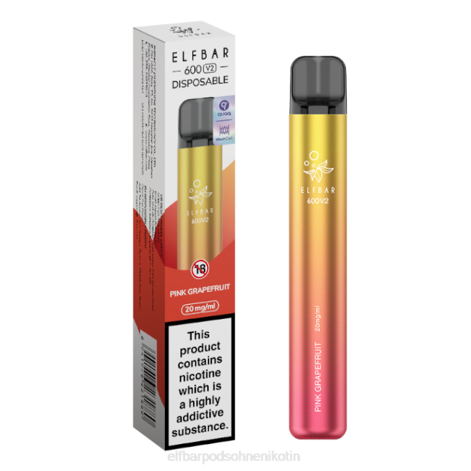 600v2 Einweg-Vaporizer – 20 mg 6B6P258 ELFBAR - ELFBAR kaufen rosa Grapefruit