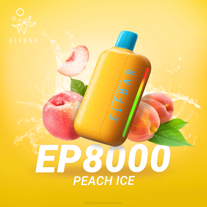 Einweg-Vapor neue ep8000 Puffs 6B6P69 ELFBAR - ELFBAR Germany Pfirsicheis