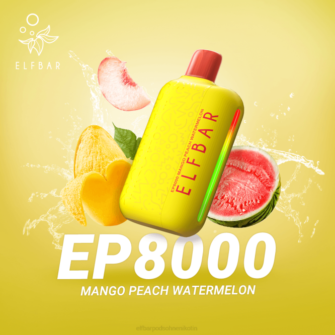 Einweg-Vapor neue ep8000 Puffs 6B6P71 ELFBAR - ELF BAR pods kaufen Mango-Pfirsich-Wassermelone