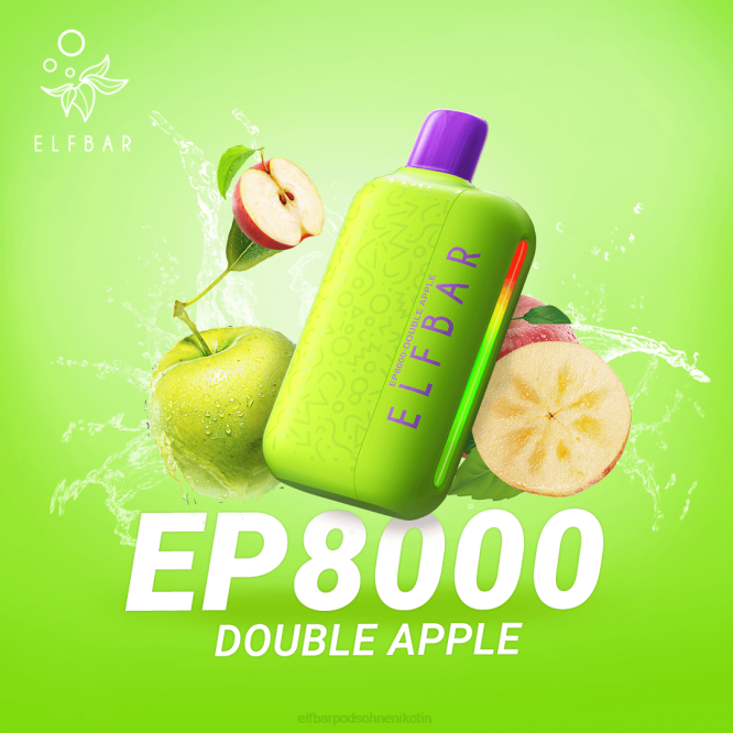 Einweg-Vapor neue ep8000 Puffs 6B6P72 ELFBAR - ELF BAR pods zum nachfullen Doppelapfel