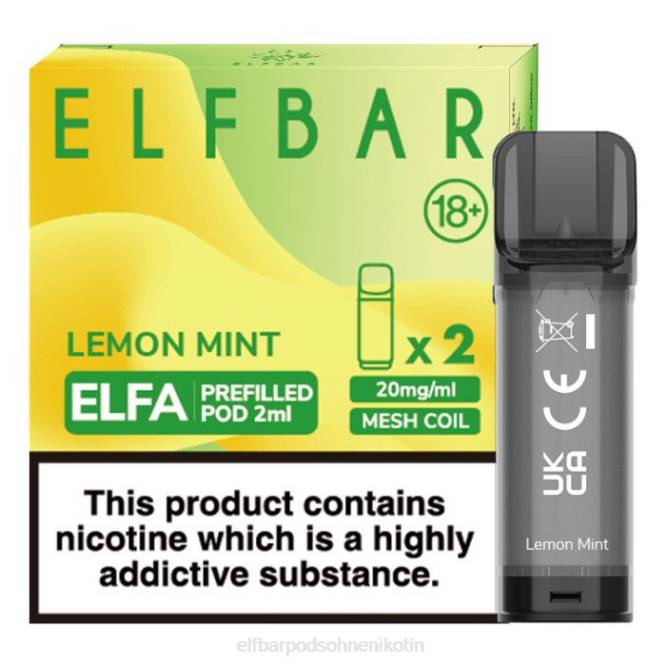 Elfa vorgefüllte Kapsel – 2 ml – 20 mg (2 Packungen) 6B6P349 ELFBAR - ELFBAR kaufen Zitronenminze