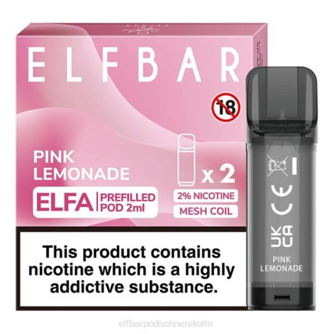 Elfa vorgefüllte Kapsel – 2 ml – 20 mg (2 Packungen) 6B6P350 ELFBAR - ELFBAR Germany erfahrungen pinke Limonade