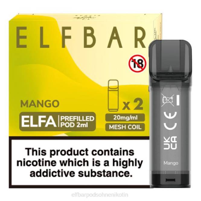 Elfa vorgefüllte Kapsel – 2 ml – 20 mg (2 Packungen) 6B6P357 ELFBAR - ELF BAR pods kaufen Mango