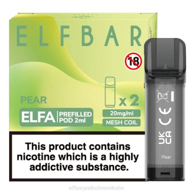 Elfa vorgefüllte Kapsel – 2 ml – 20 mg (2 Packungen) 6B6P362 ELFBAR - ELFBAR kaufen Birne